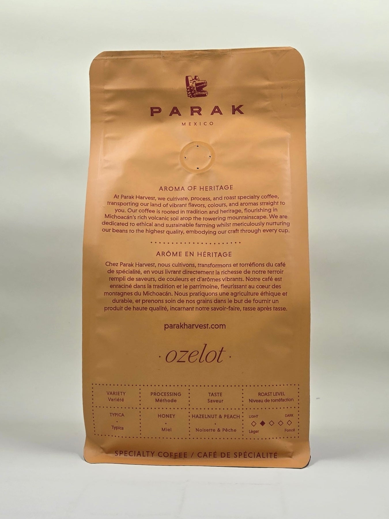 Ozelot : Typica, procédé miel